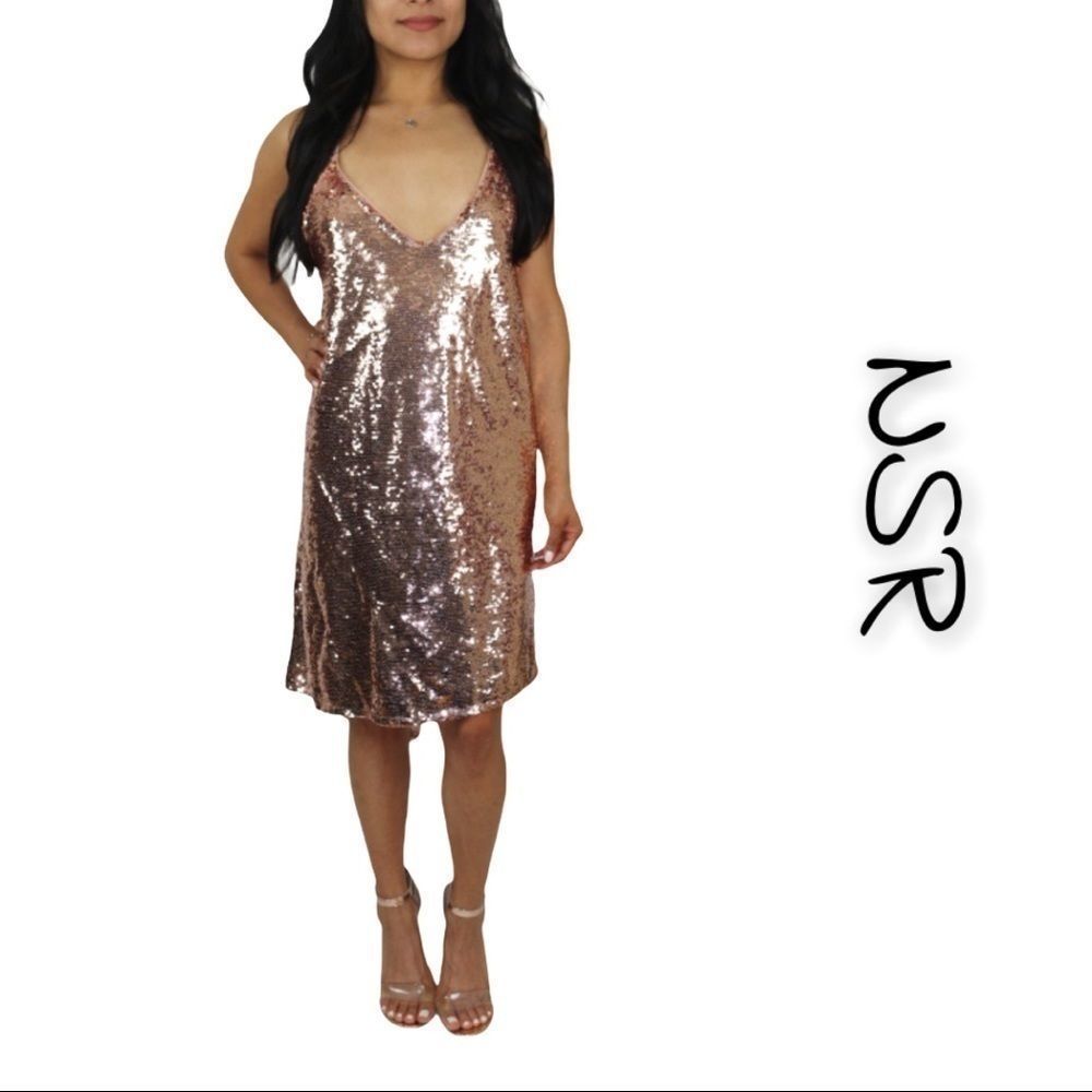 NSR Gold Sequin Dress